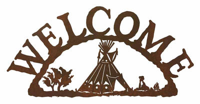 Native American Tepee Welcome Sign
