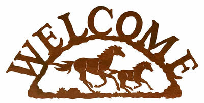 Wild Horses Welcome Sign