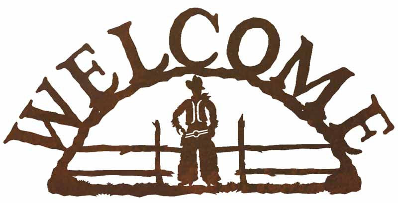 Cowboy Welcome Sign