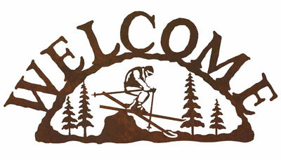 Skier Welcome Sign