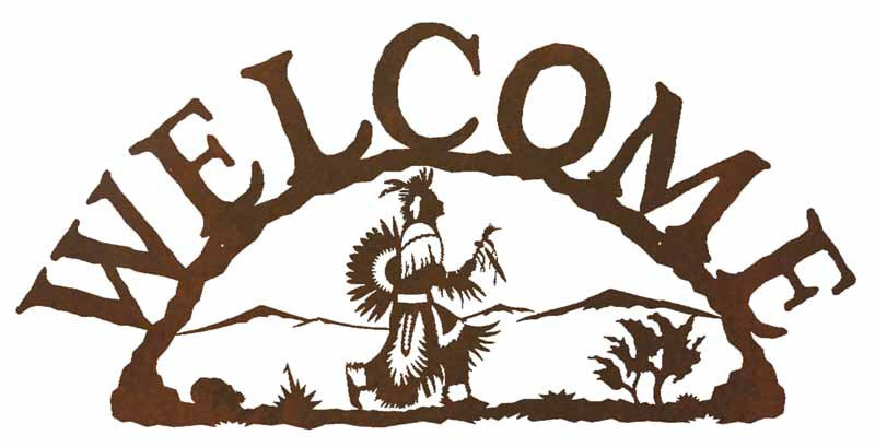 Rain Dancer Rustic Metal Welcome Sign – Inspired by the Outdoors