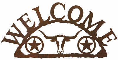 Texas Star Longhorn Welcome Sign