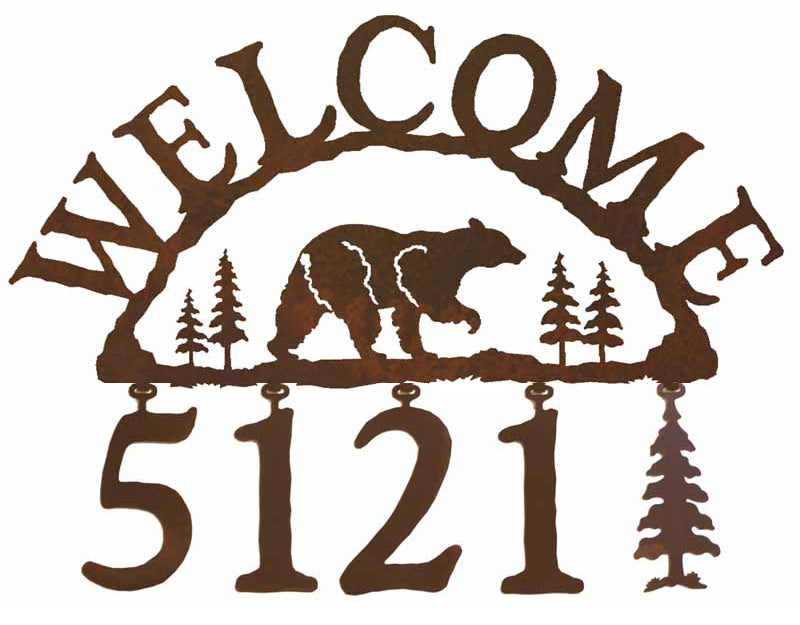 Bear Address Welcome Sign