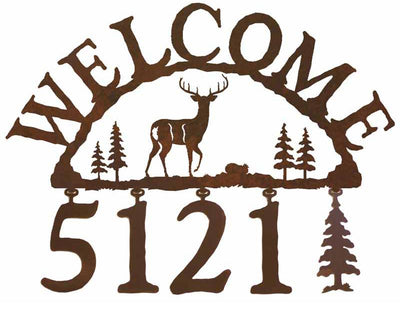 Buck Deer Address Welcome Sign