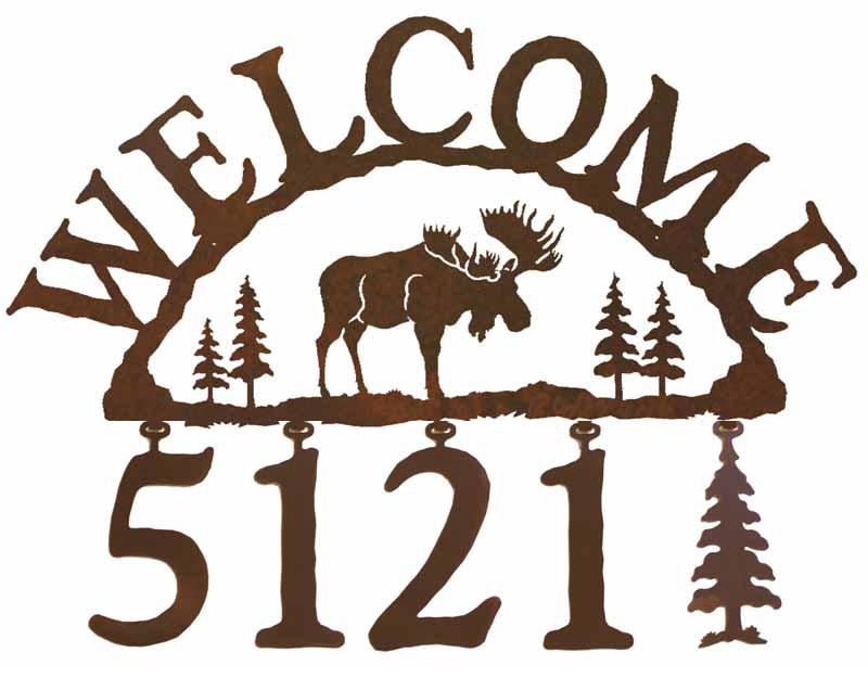 Bull Moose Address Welcome Sign