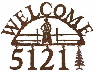 Cowboy Address Welcome Sign