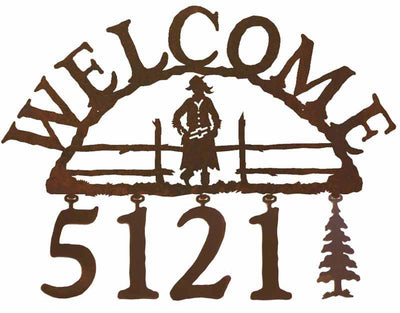 Cowgirl Address Welcome Sign