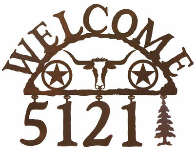 Longhorn Address Welcome Sign