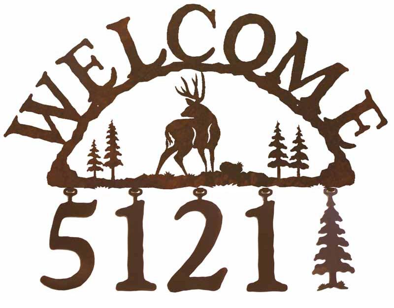 Mule Deer Address Welcome Sign