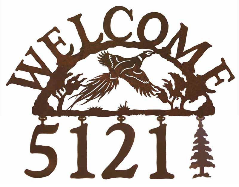 Pheasant Address Welcome Sign