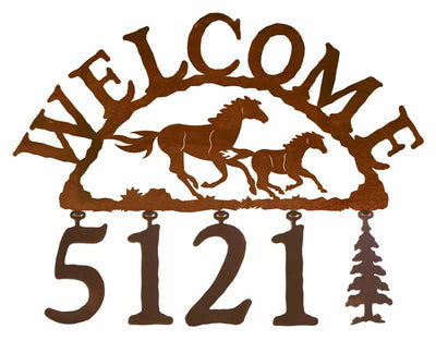 Wild Horse Address Welcome Sign