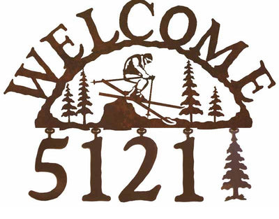Skier Address Welcome Sign