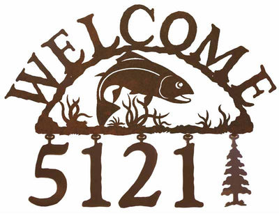 Trout Address Welcome Sign