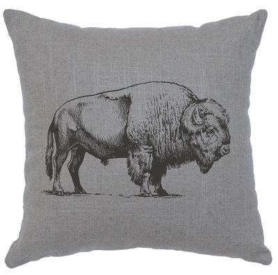 Buffalo Linen Gray Throw Pillow